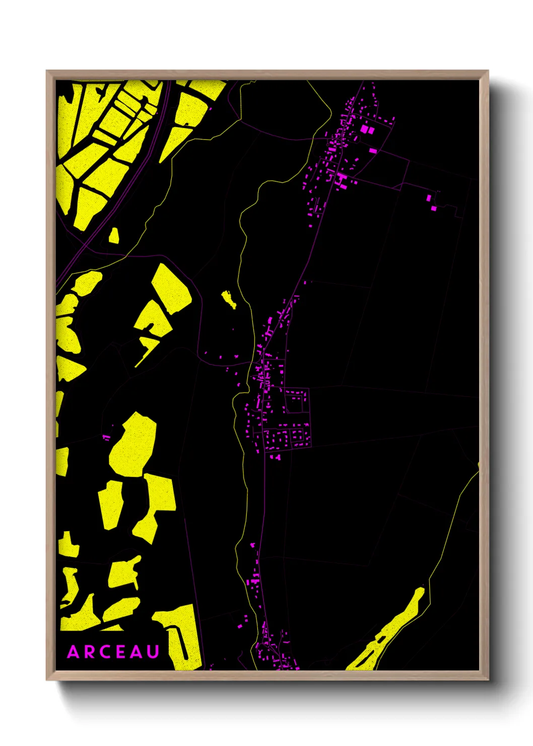 Une affiche de carte sur Arceau
