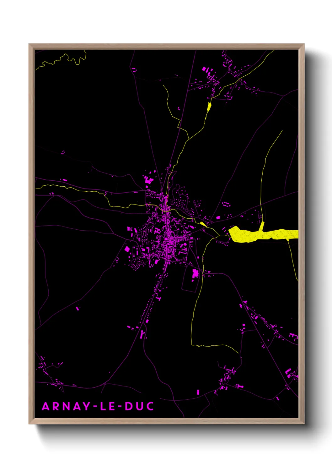 Une affiche de carte sur Arnay-le-Duc