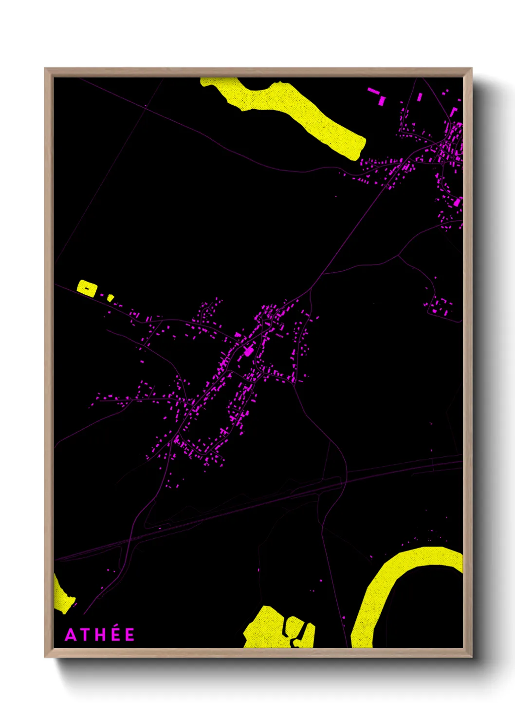 Une affiche de carte sur Athée