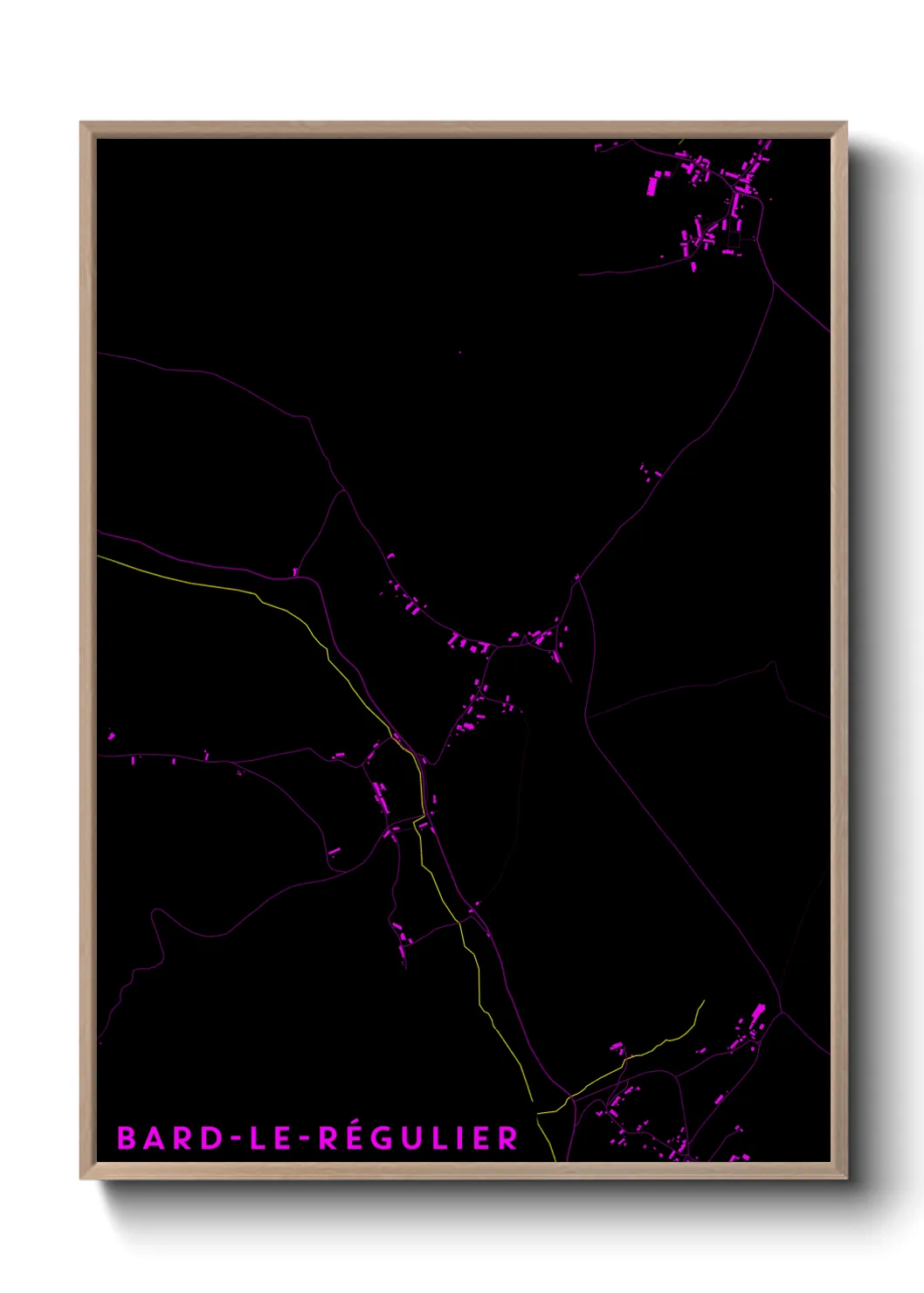 Une affiche de carte sur Bard-le-Régulier