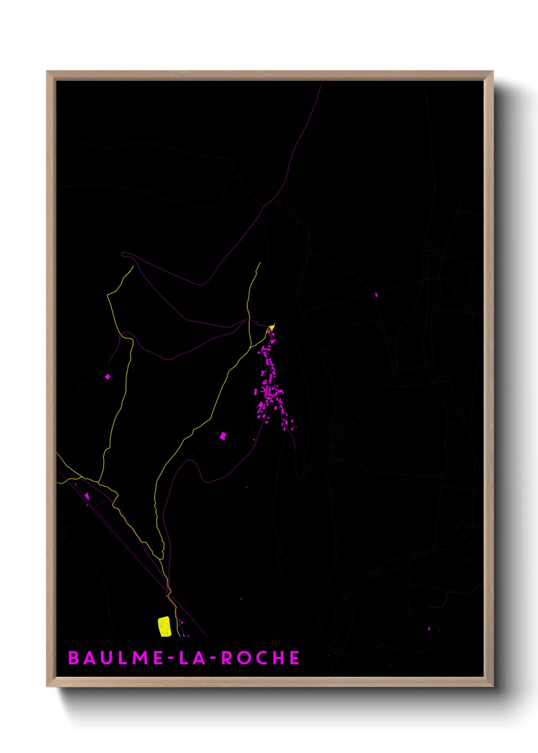 Une affiche de carte sur Baulme-la-Roche