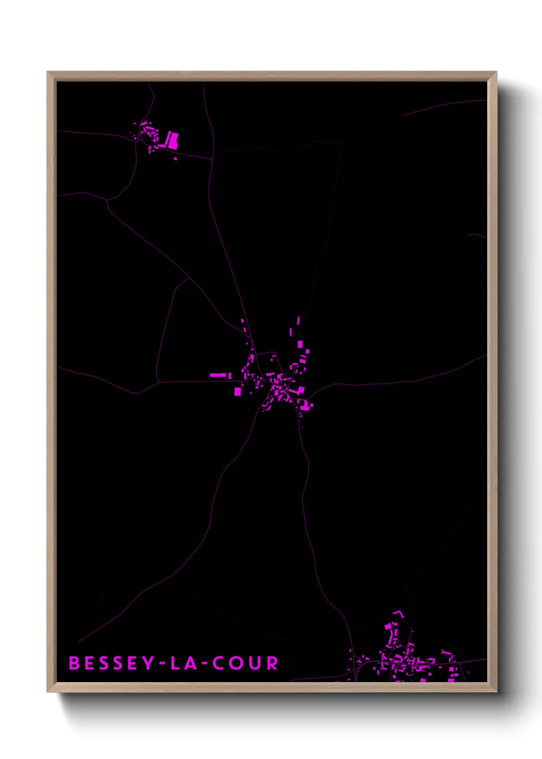 Une affiche de carte sur Bessey-la-Cour