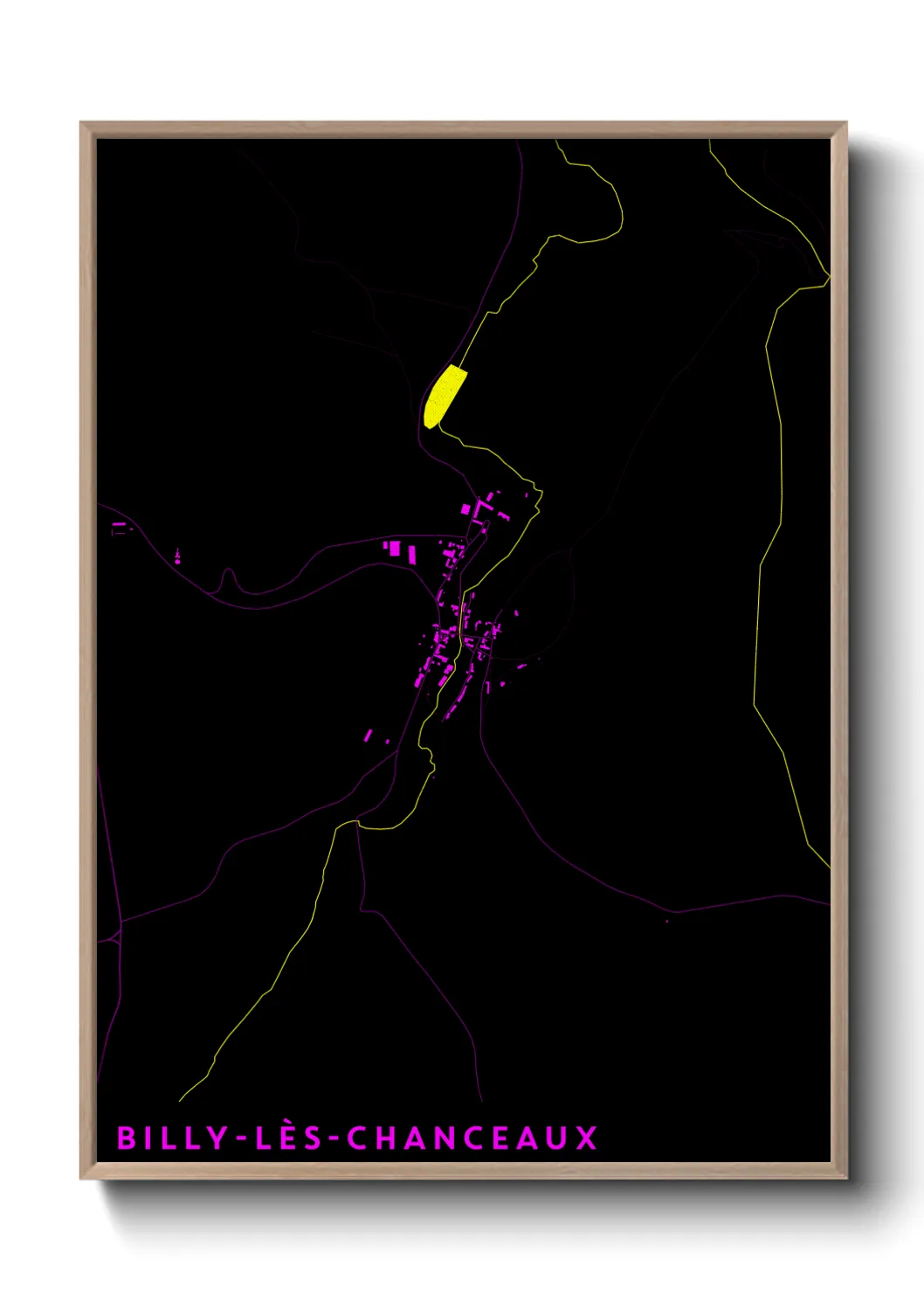 Une affiche de carte sur Billy-lès-Chanceaux