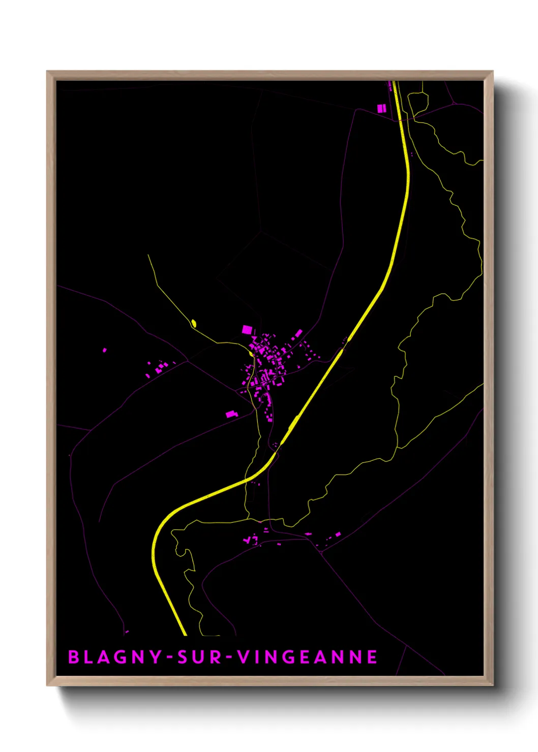 Une affiche de carte sur Blagny-sur-Vingeanne