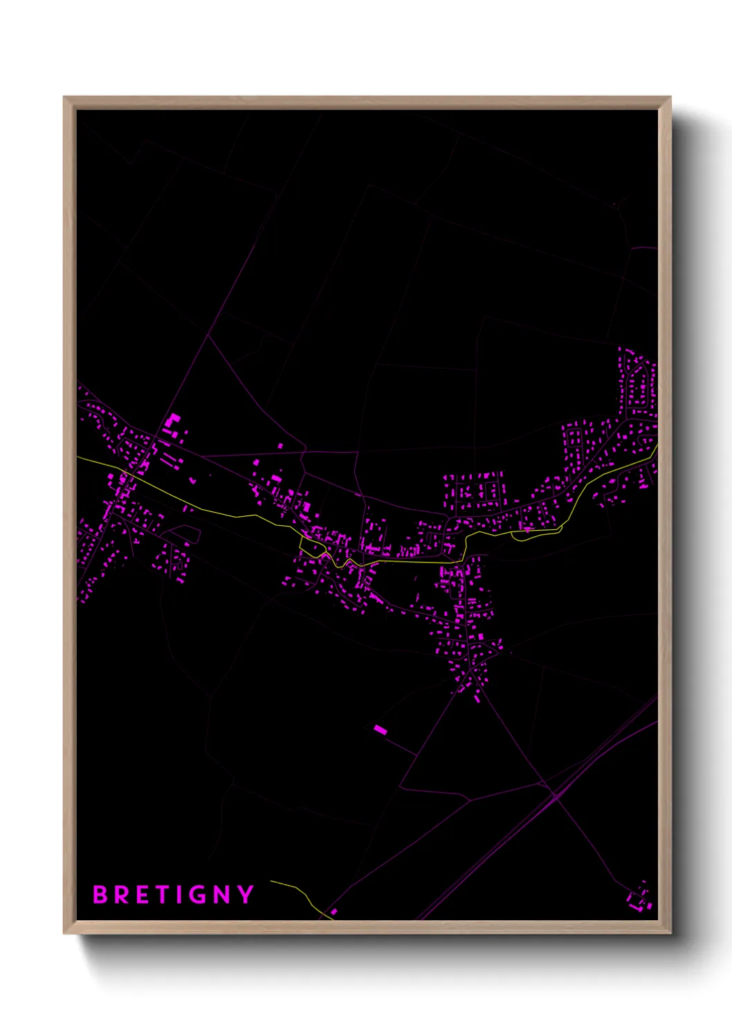 Une affiche de carte sur Bretigny