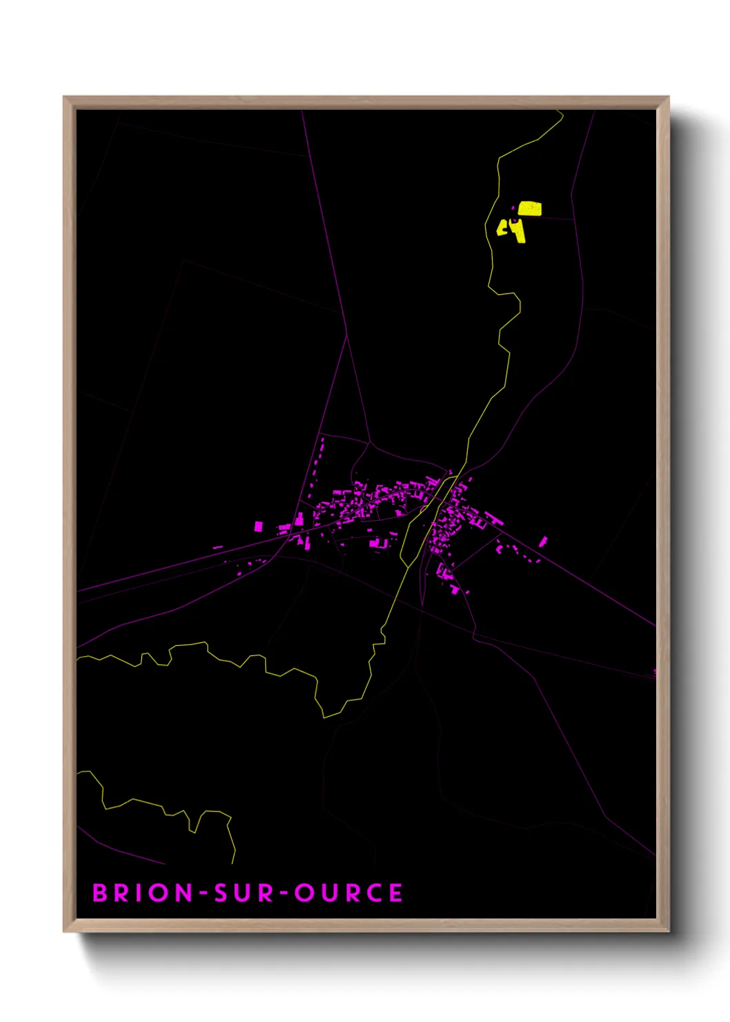 Une affiche de carte sur Brion-sur-Ource