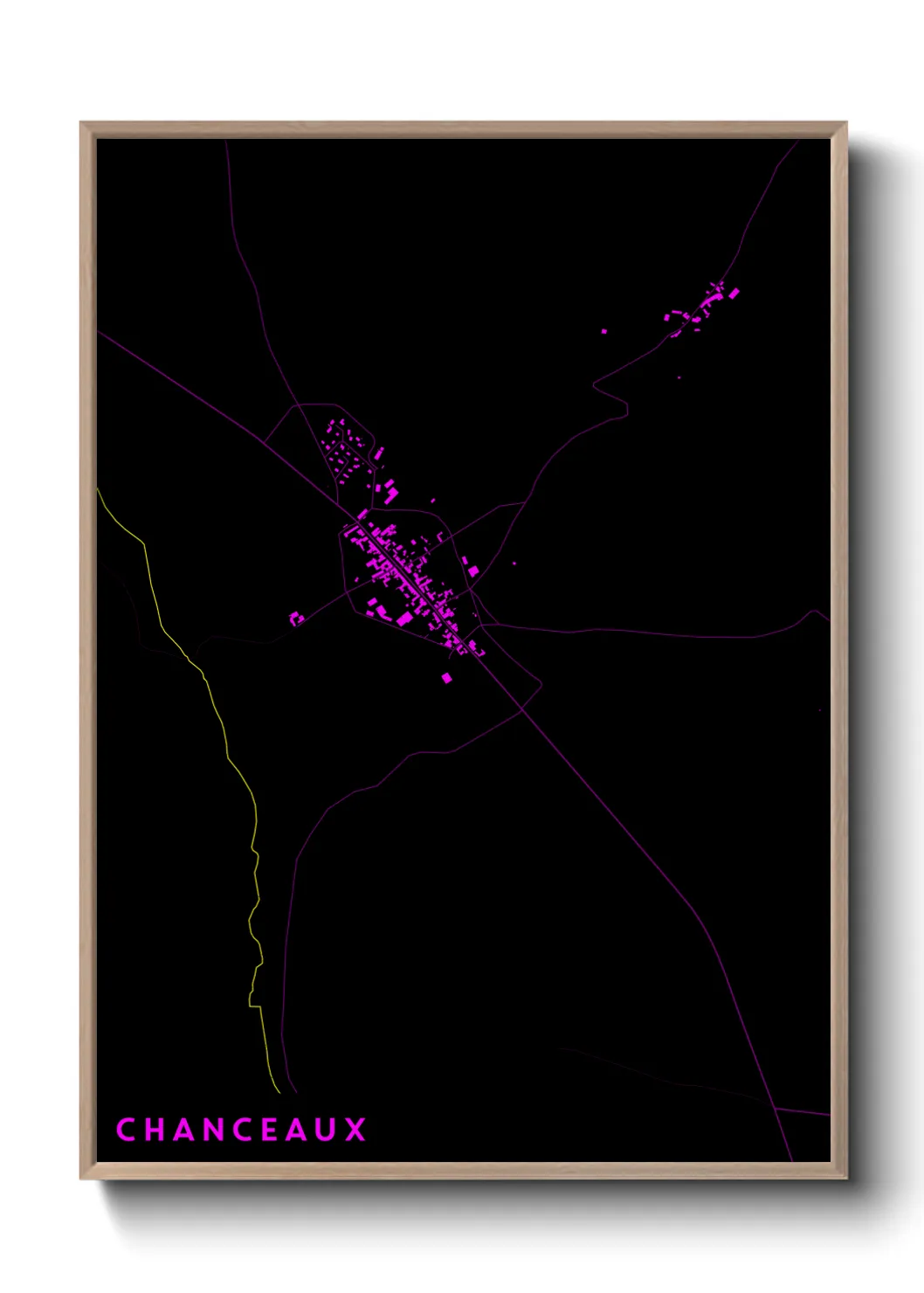 Une affiche de carte sur Chanceaux