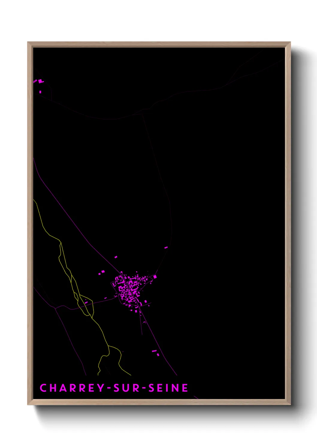 Une affiche de carte sur Charrey-sur-Seine