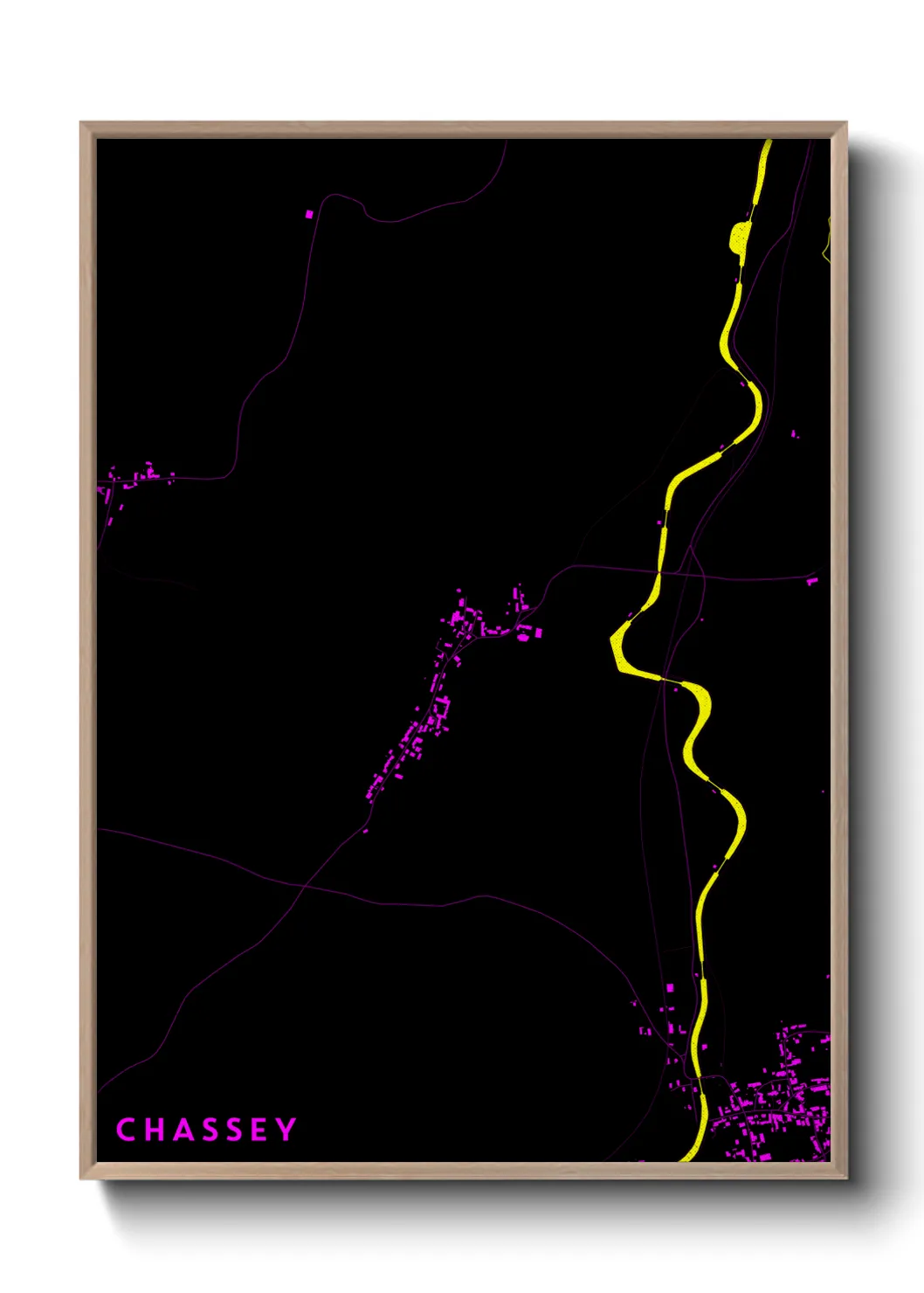 Une affiche de carte sur Chassey