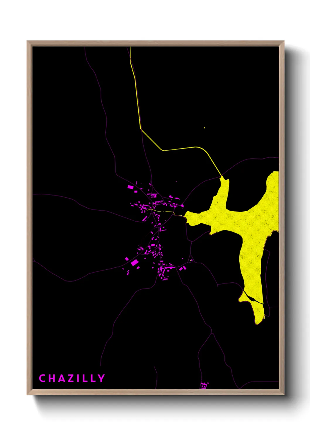 Une affiche de carte sur Chazilly