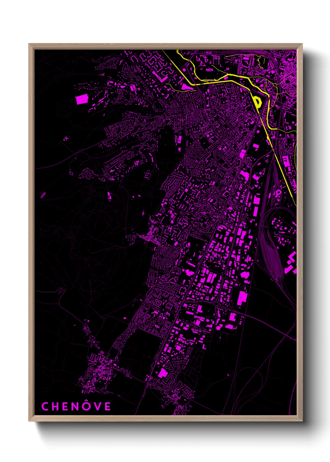 Une affiche de carte sur Chenôve
