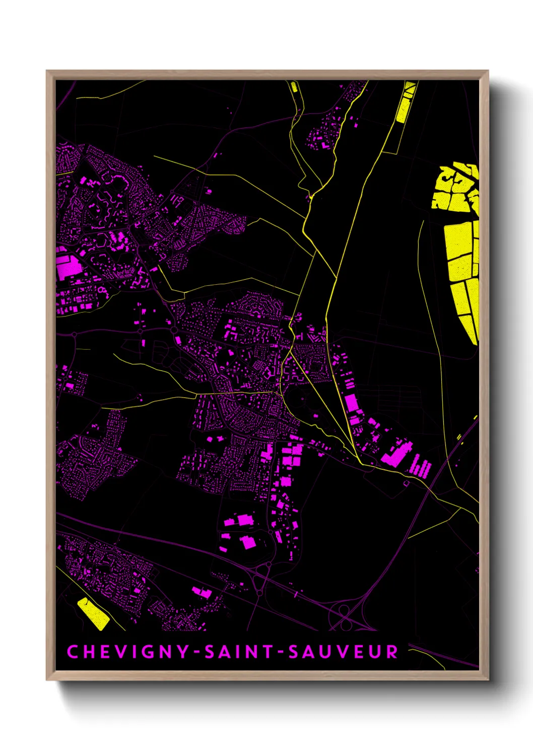 Un poster carteChevigny-Saint-Sauveur