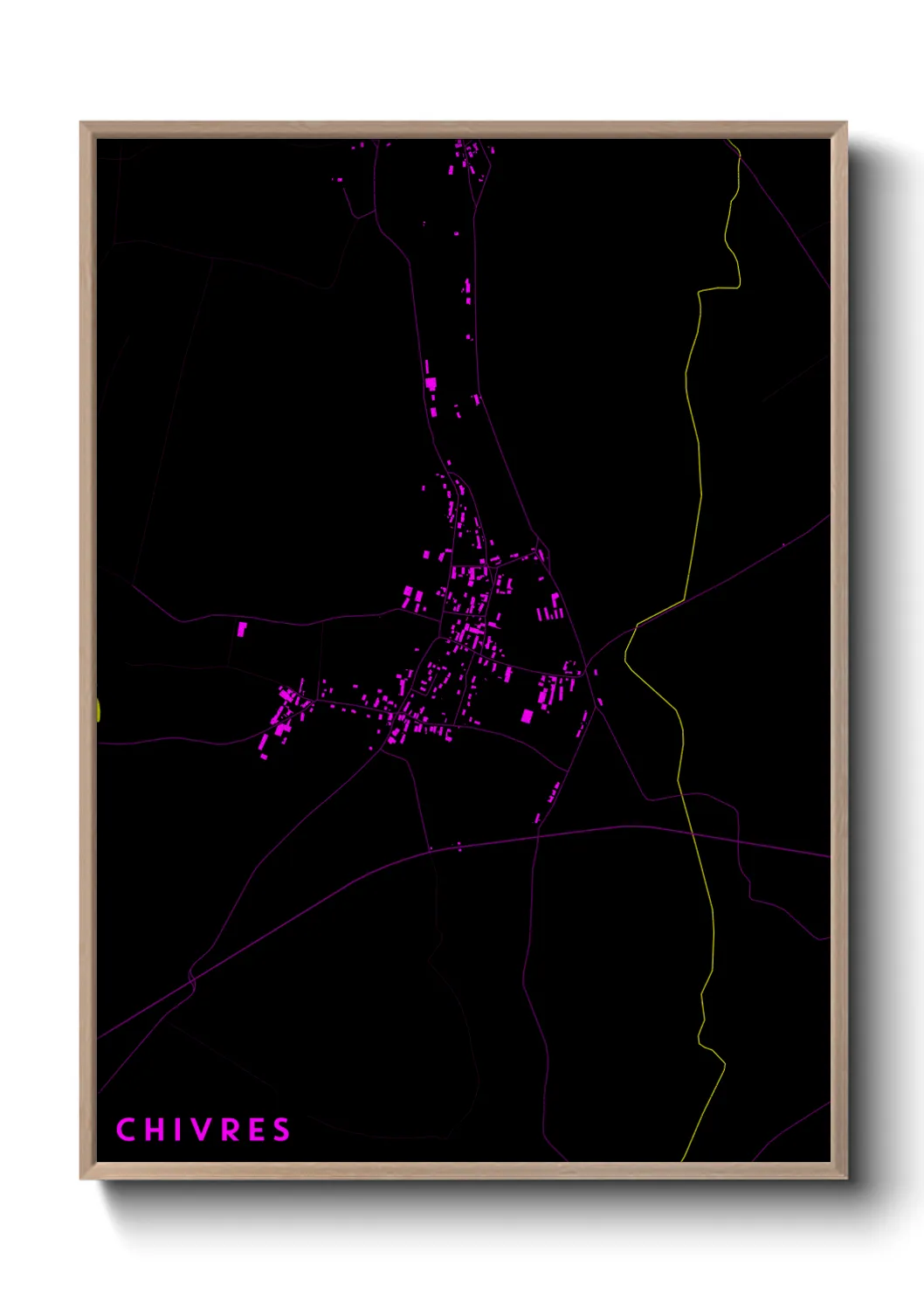 Une affiche de carte sur Chivres