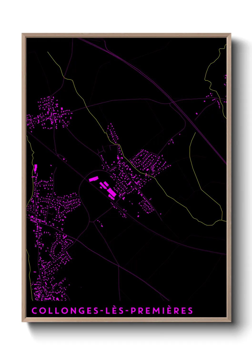 Une affiche de carte sur Collonges-lès-Premières