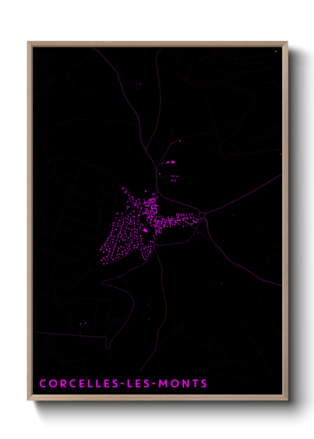 Un poster carteCorcelles-les-Monts