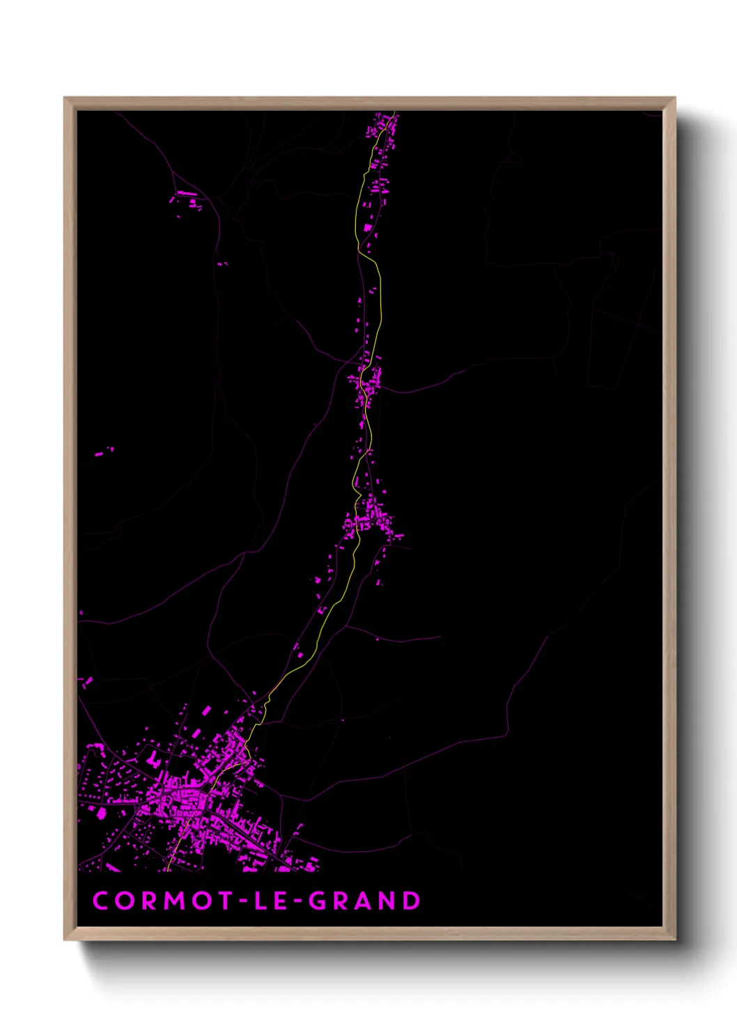 Une affiche de carte sur Cormot-le-Grand