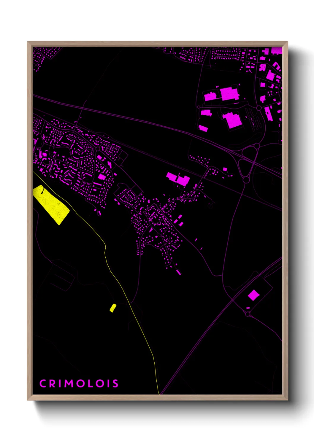 Une affiche de carte sur Crimolois