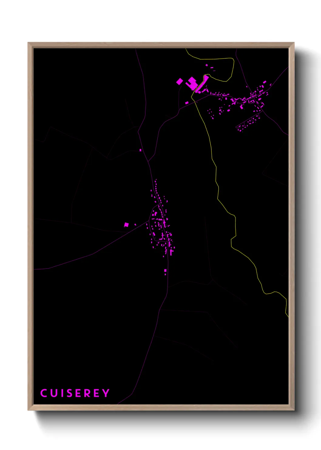 Une affiche de carte sur Cuiserey