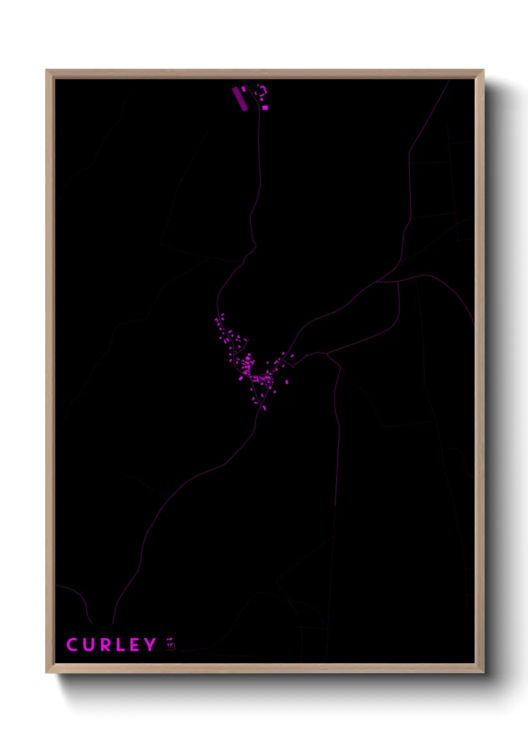 Une affiche de carte sur Curley
