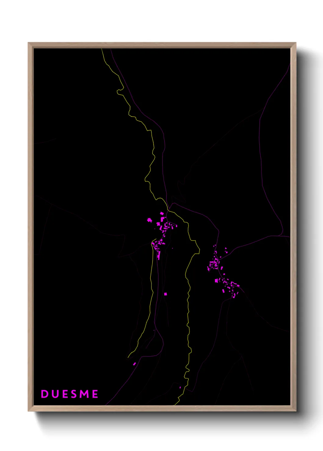 Une affiche de carte sur Duesme