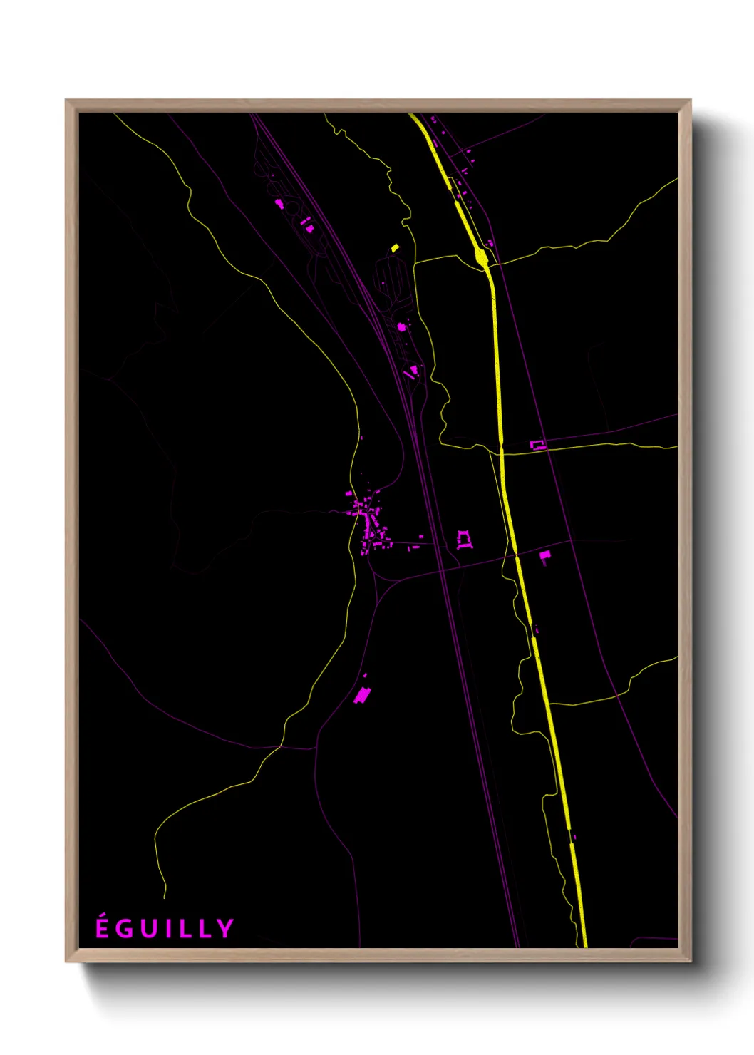 Une affiche de carte sur Éguilly