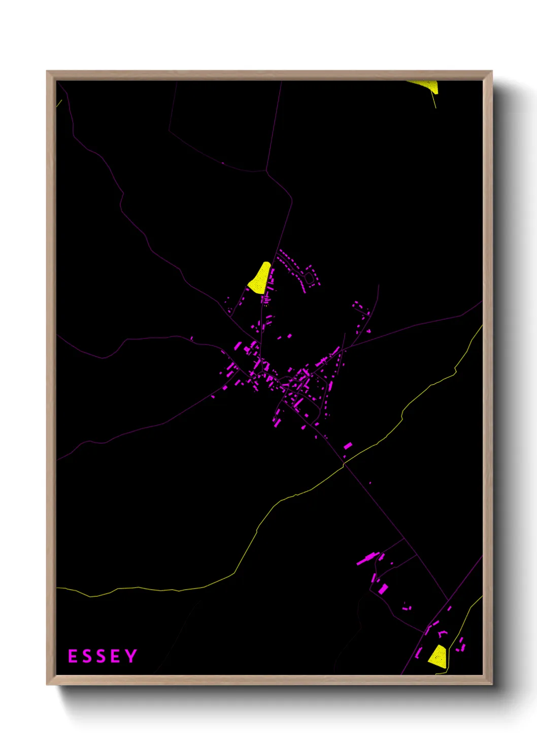 Une affiche de carte sur Essey