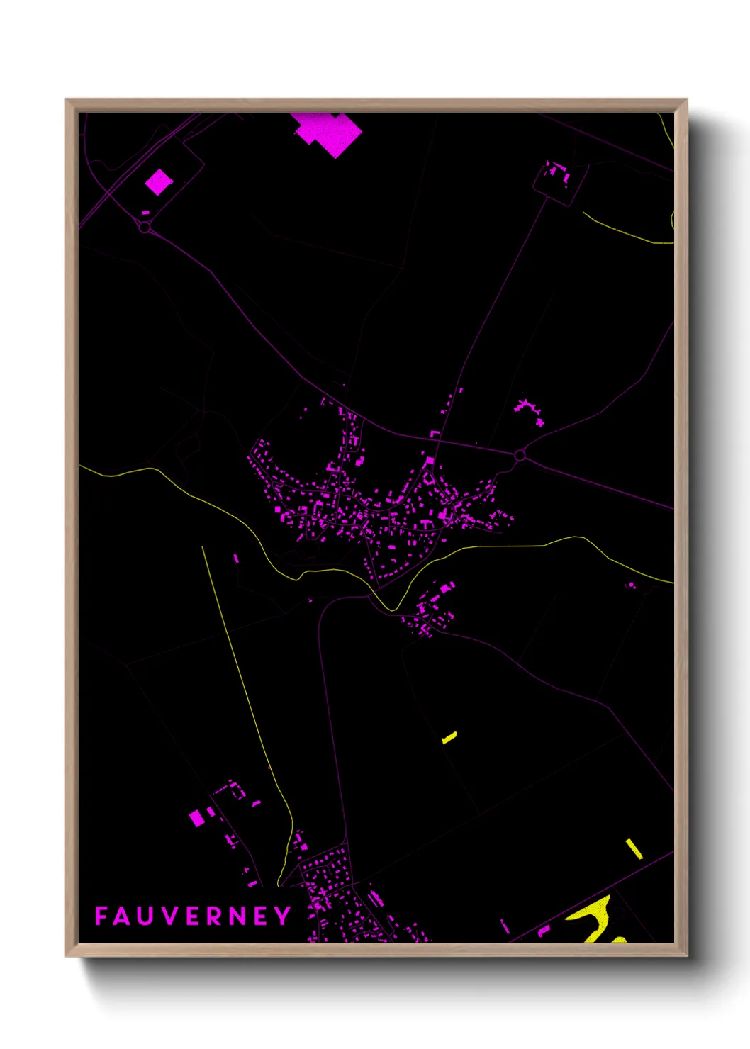 Une affiche de carte sur Fauverney