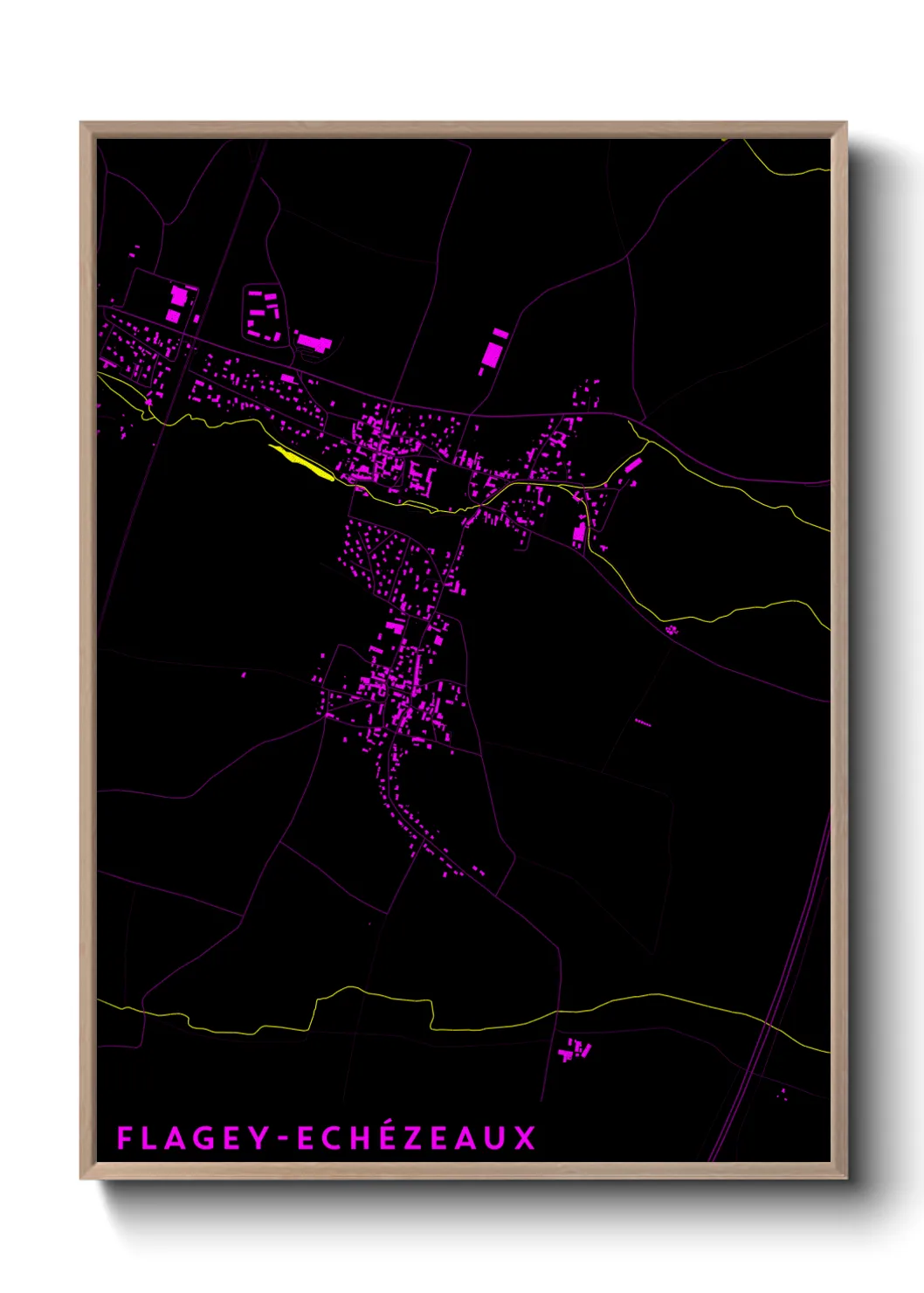 Une affiche de carte sur Flagey-Echézeaux