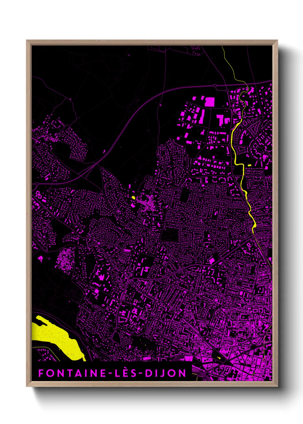 Un poster carteFontaine-lès-Dijon