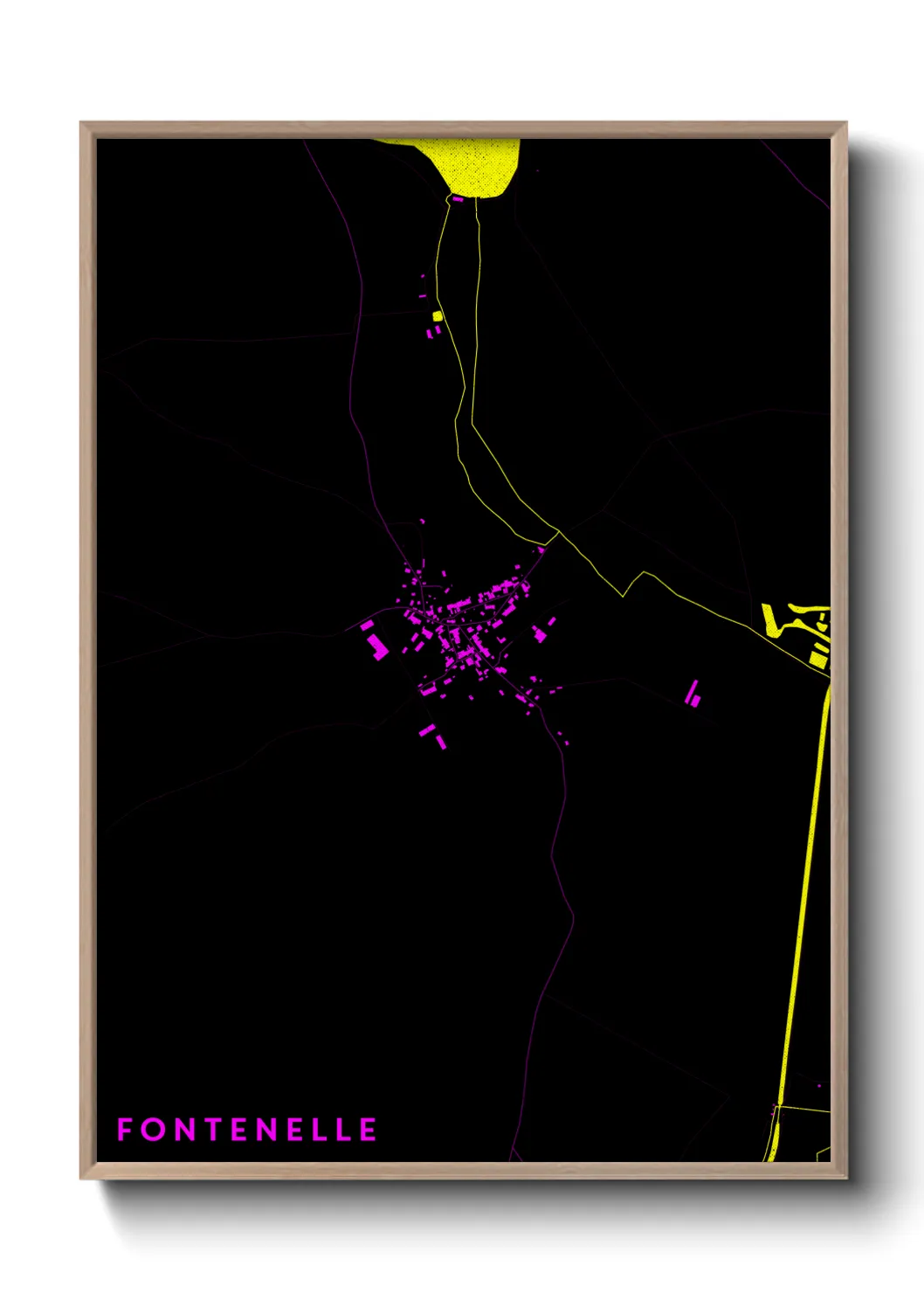Une affiche de carte sur Fontenelle