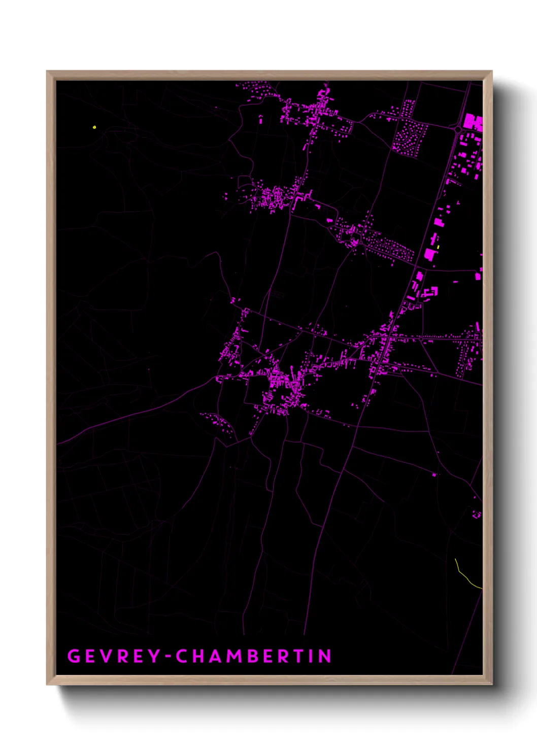 Une affiche de carte sur Gevrey-Chambertin