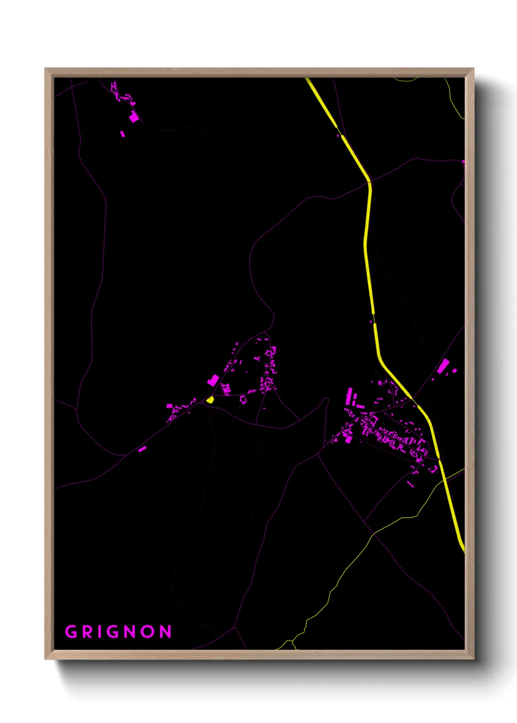 Une affiche de carte sur Grignon