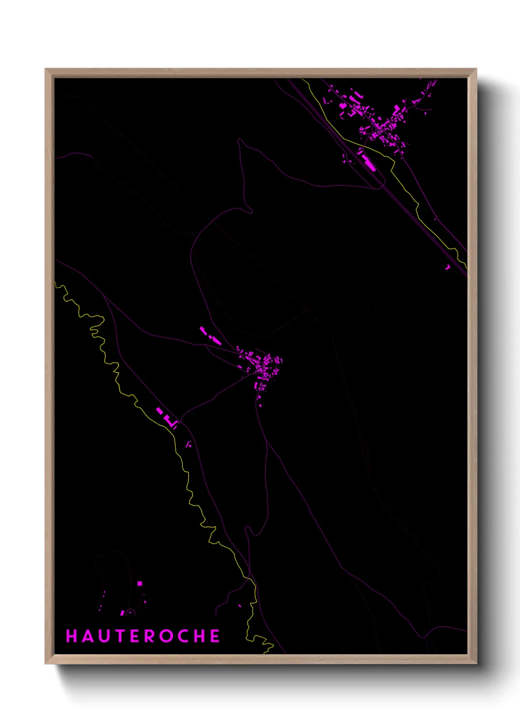 Une affiche de carte sur Hauteroche