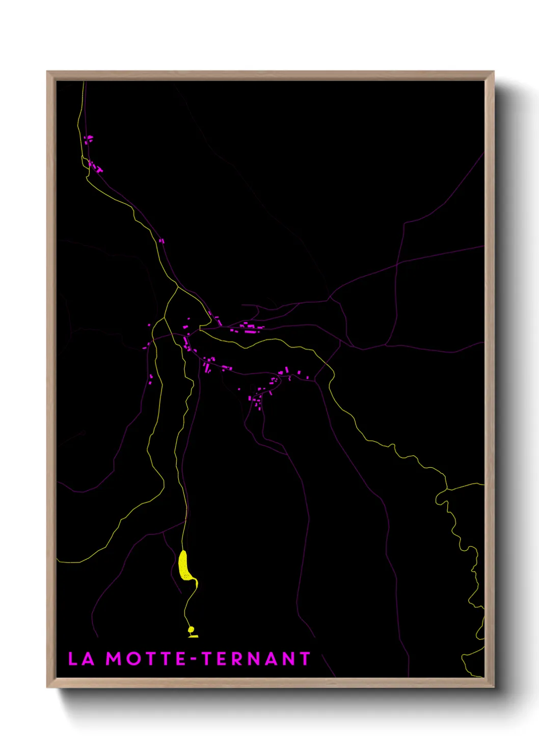 Une affiche de carte sur La Motte-Ternant