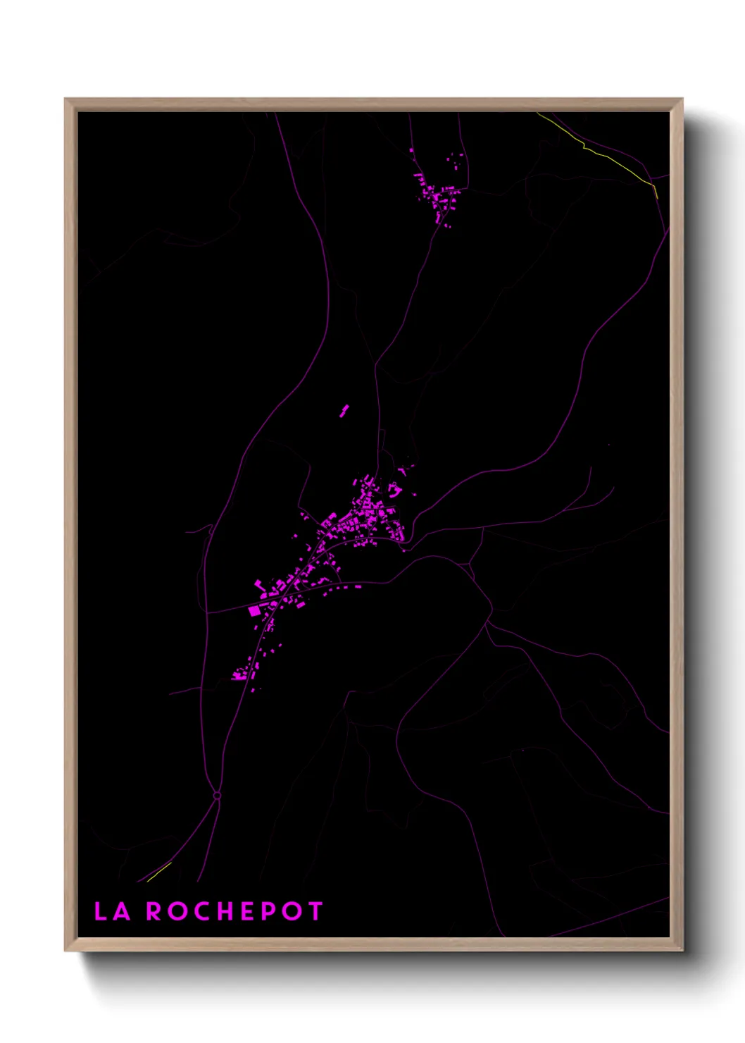 Une affiche de carte sur La Rochepot