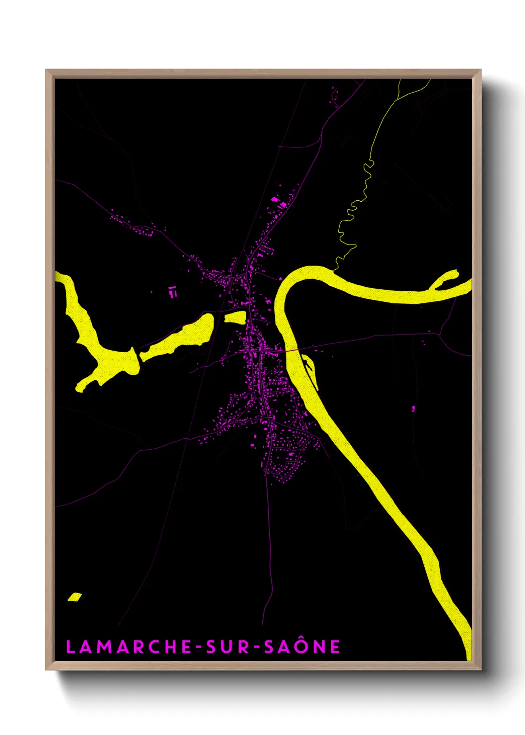 Une affiche de carte sur Lamarche-sur-Saône
