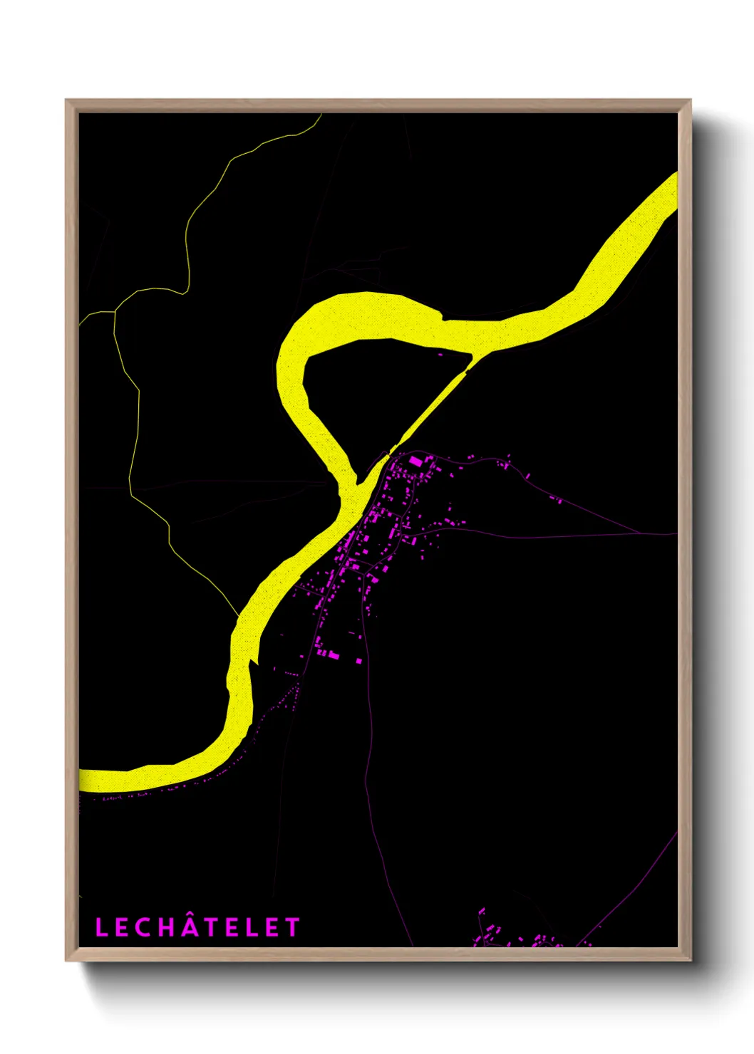 Une affiche de carte sur Lechâtelet