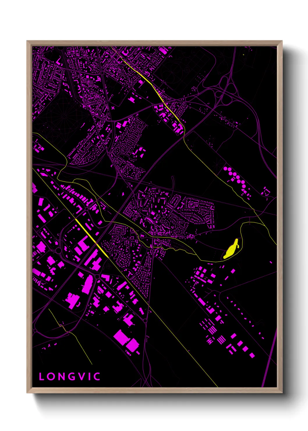 Une affiche de carte sur Longvic