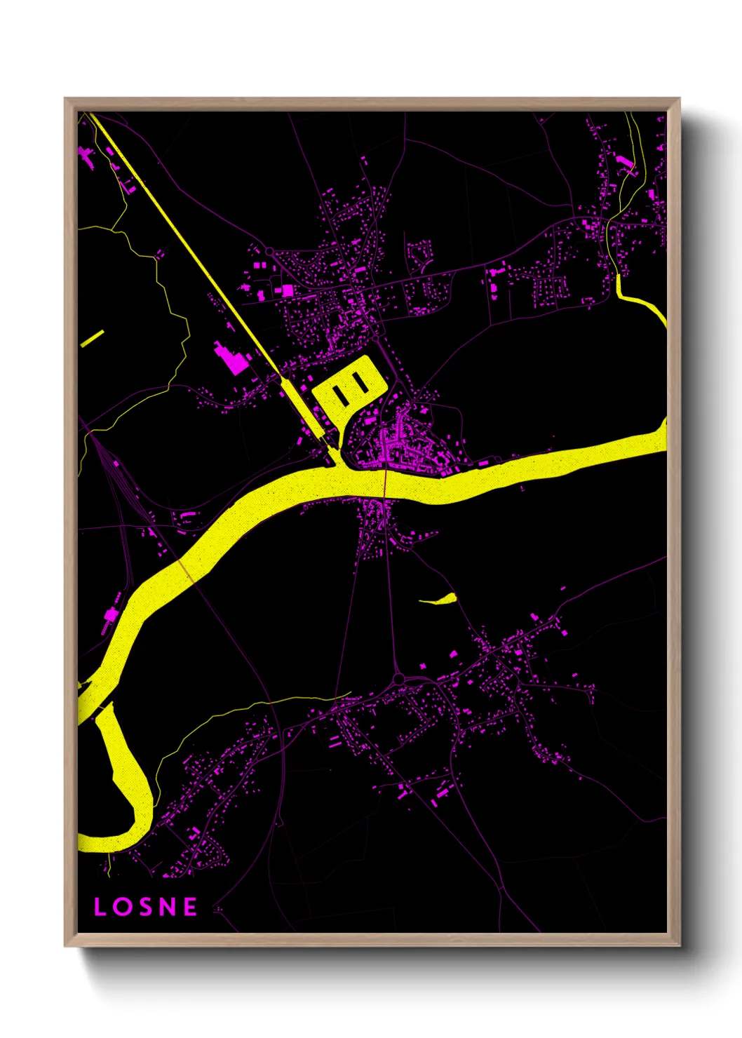 Une affiche de carte sur Losne