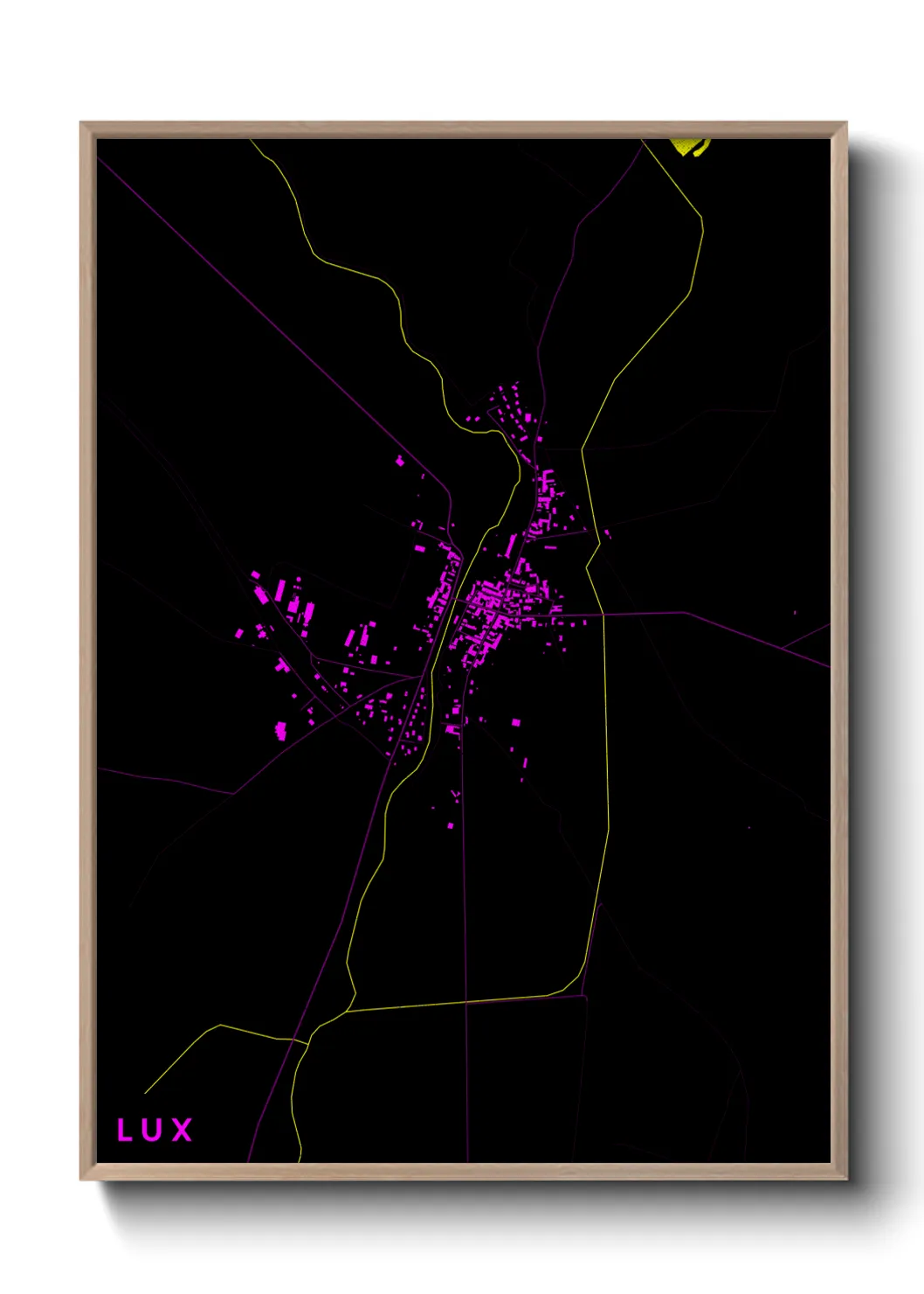 Une affiche de carte sur Lux