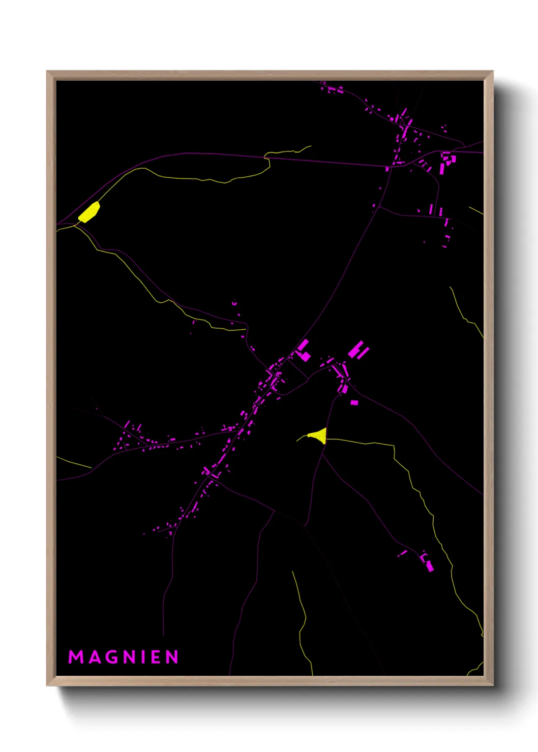Une affiche de carte sur Magnien