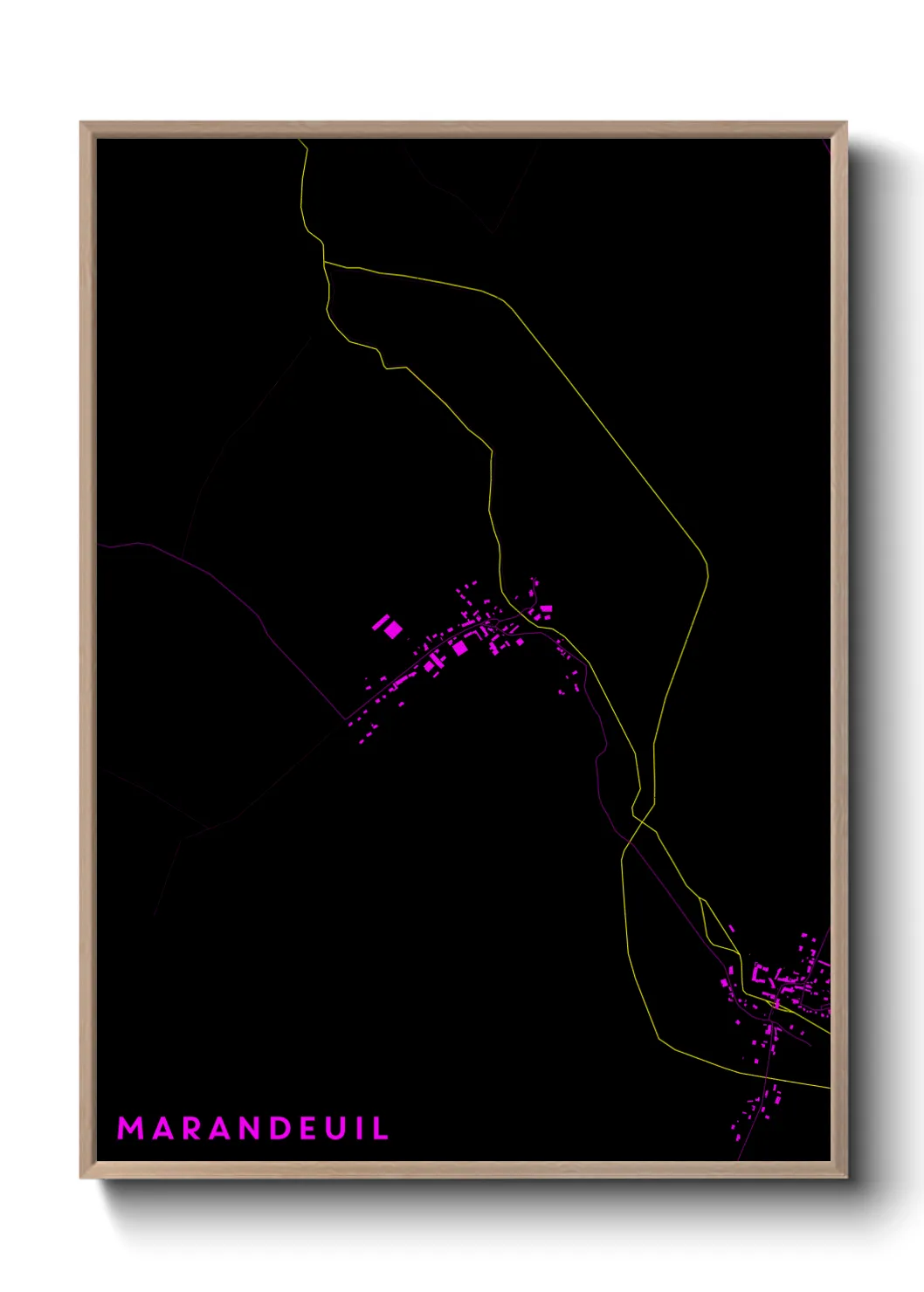Une affiche de carte sur Marandeuil