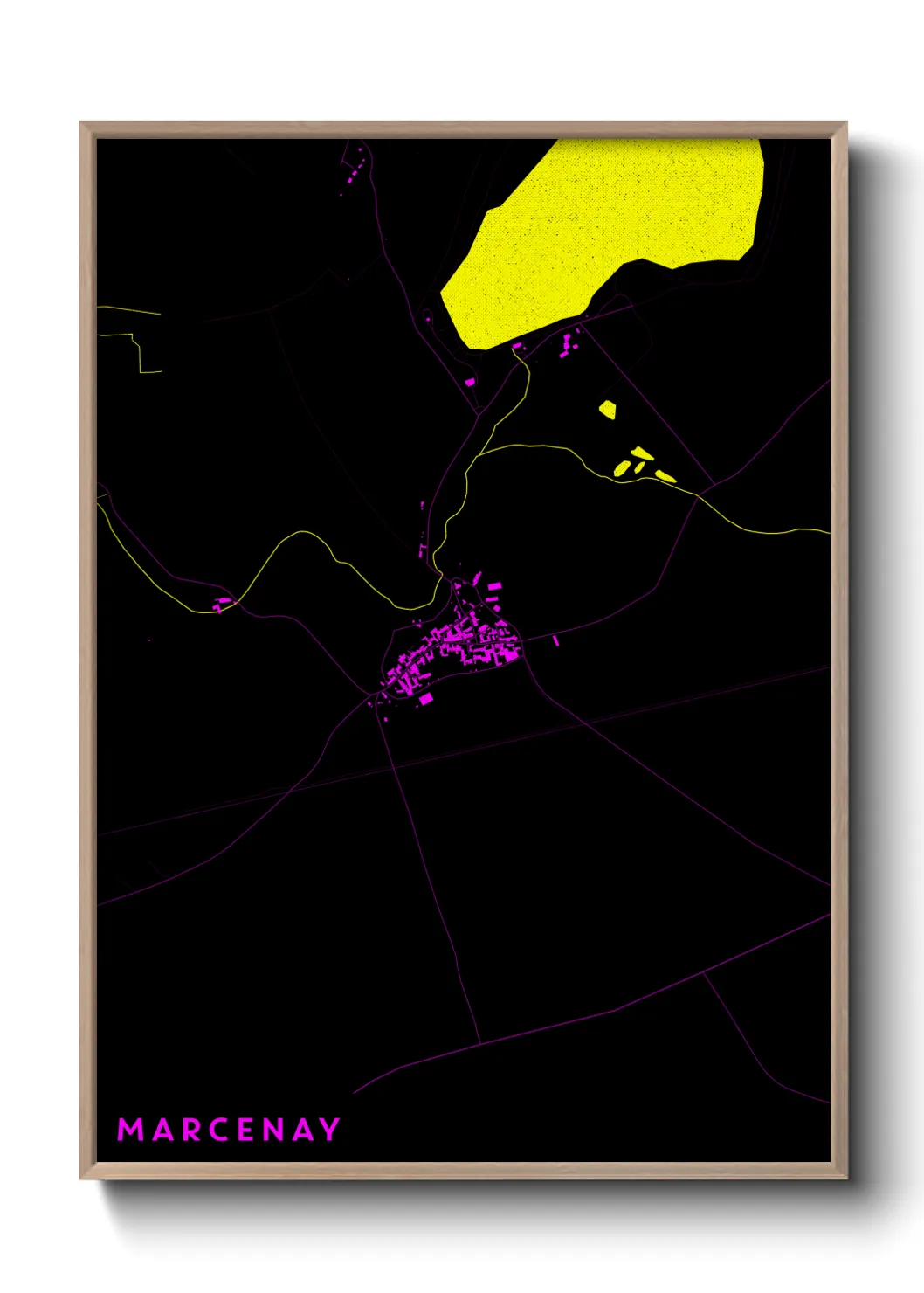 Une affiche de carte sur Marcenay