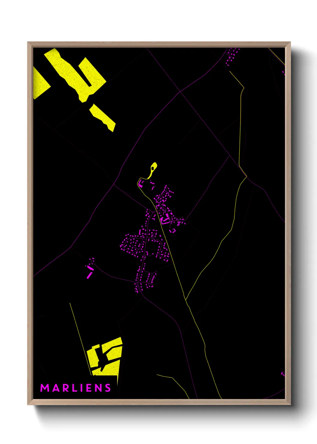 Une affiche de carte sur Marliens