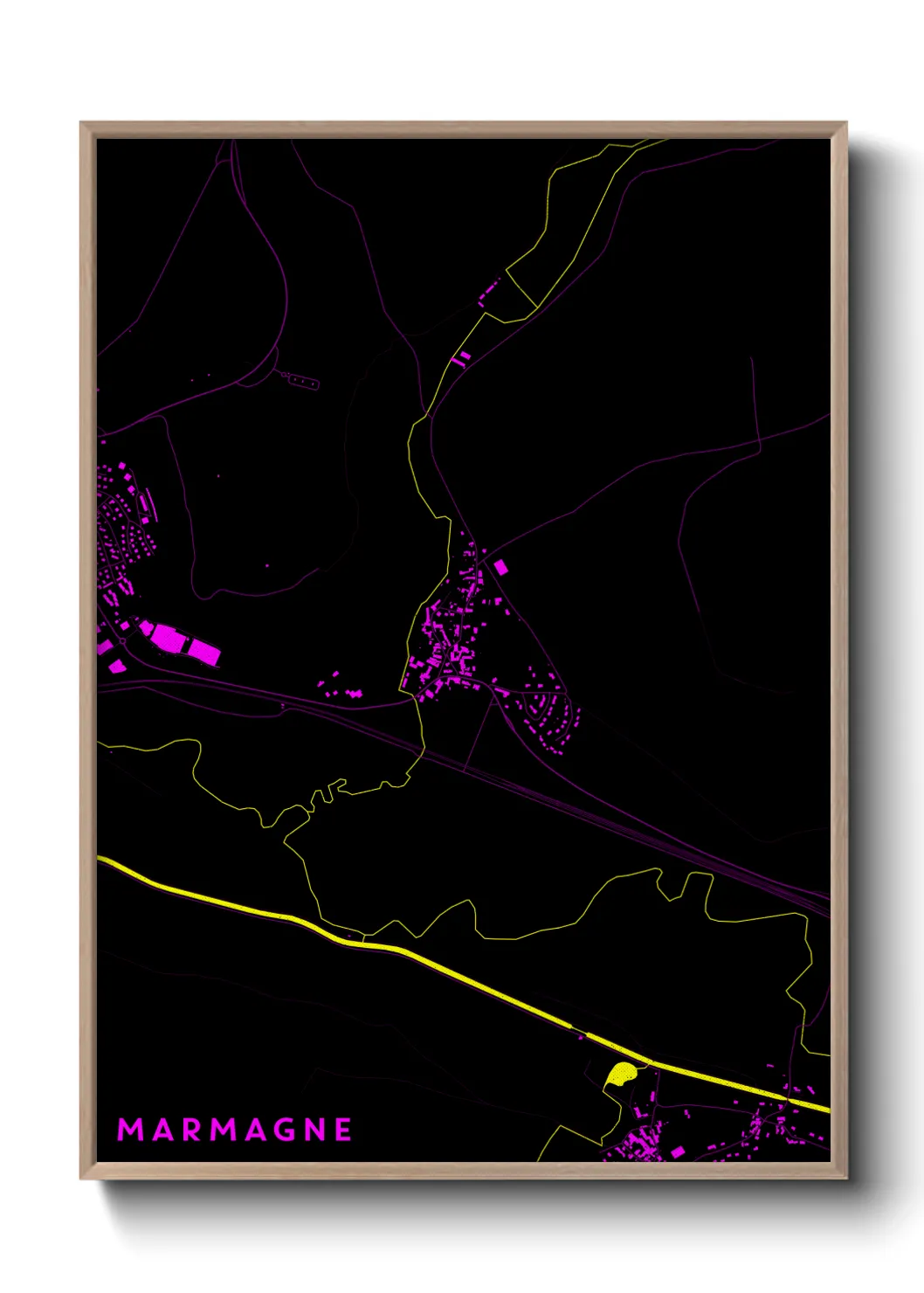 Une affiche de carte sur Marmagne