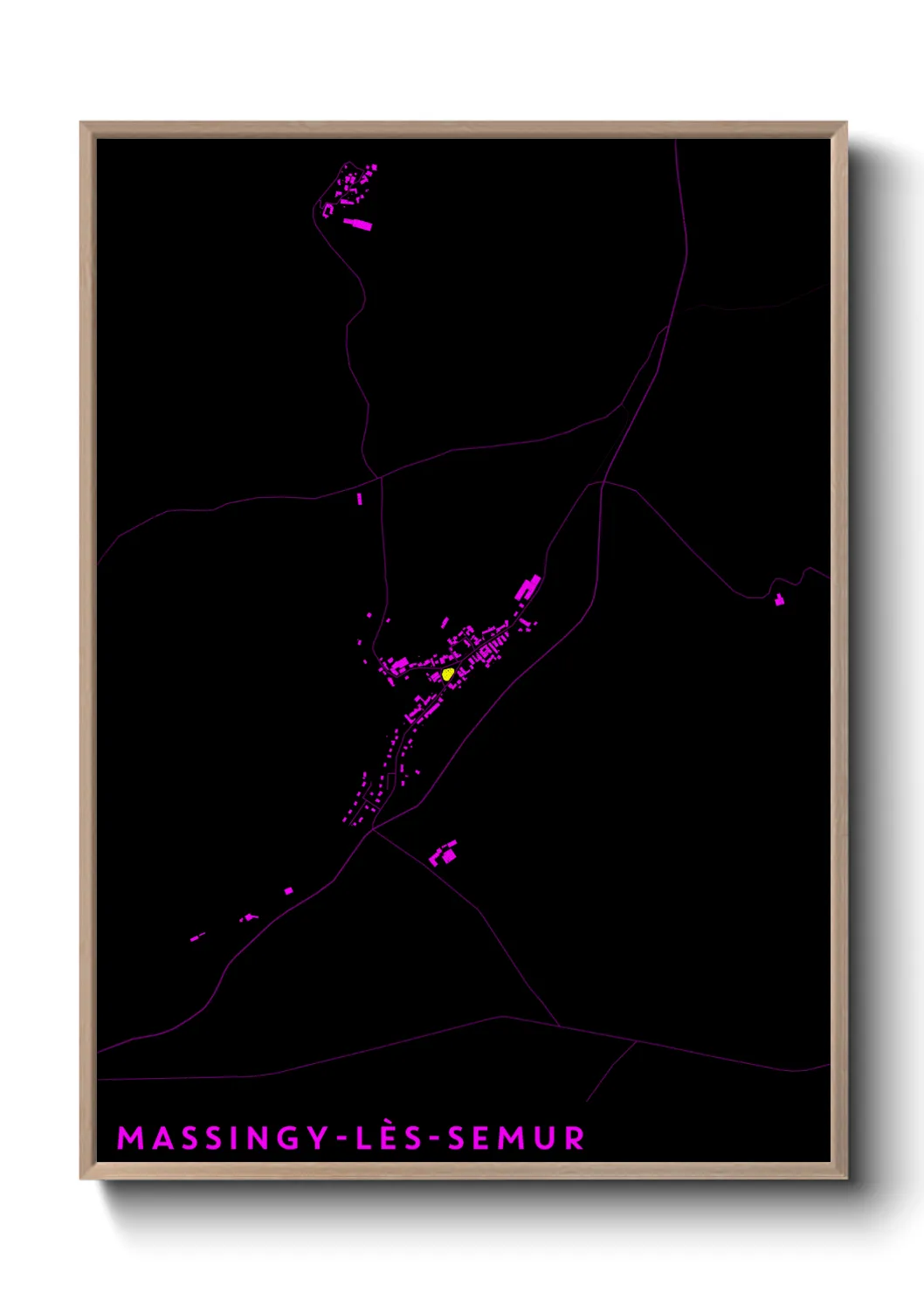 Une affiche de carte sur Massingy-lès-Semur