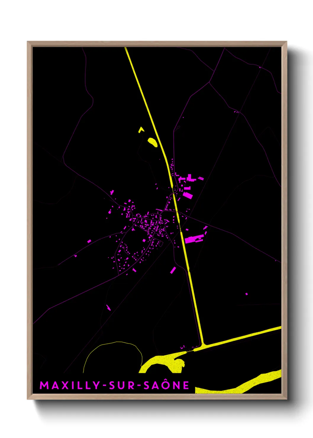 Un poster carteMaxilly-sur-Saône