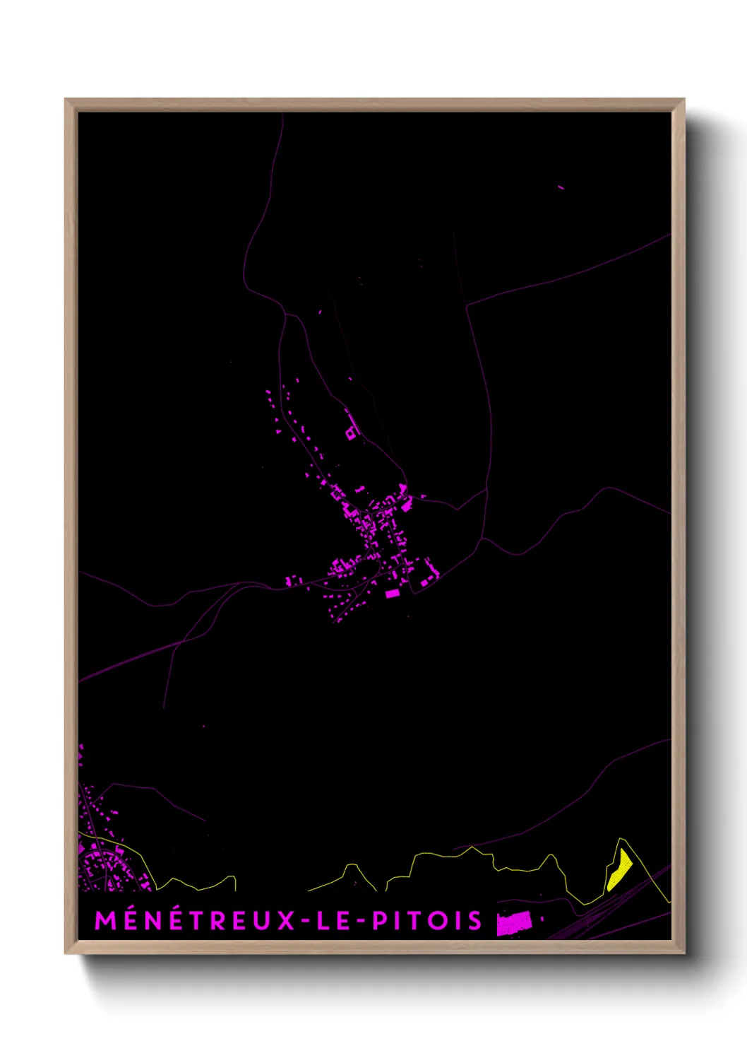 Une affiche de carte sur Ménétreux-le-Pitois