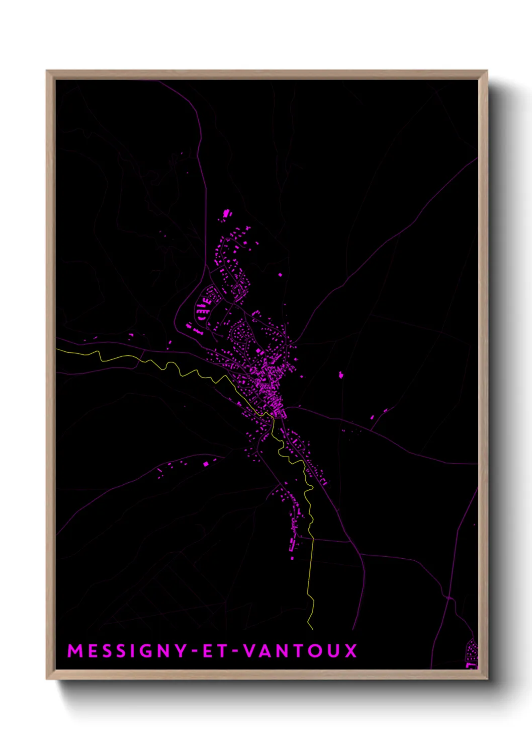 Une affiche de carte sur Messigny-et-Vantoux