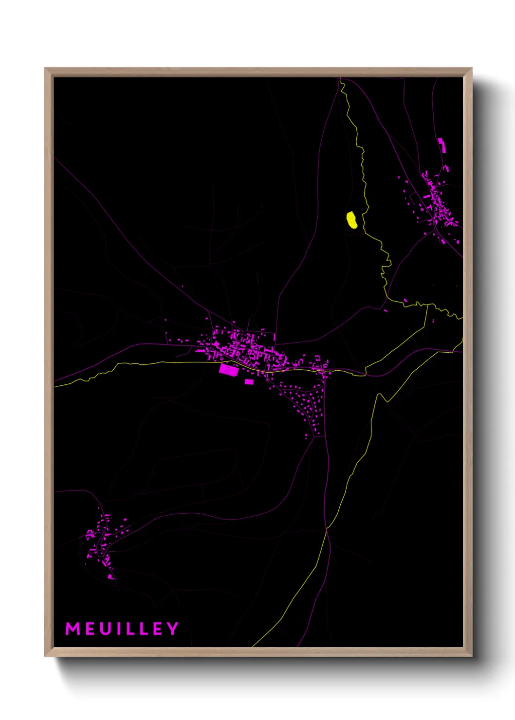 Une affiche de carte sur Meuilley